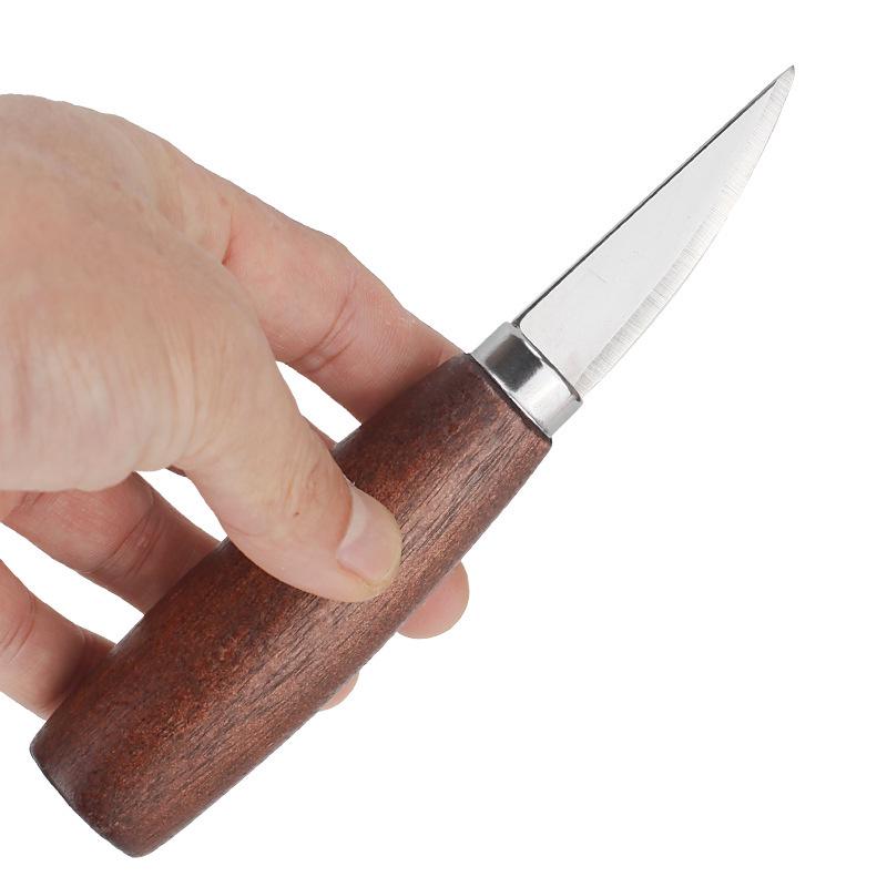 Stainless Steel Wood Carving & Whittling Knife Set - Curved Spoon Carver Included