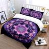 Purple Mandala Decorative Set Soft Comfortable Duvet Cover Bedding Set Included 1*Duvet Cover & 2*Pillowcases, Gift