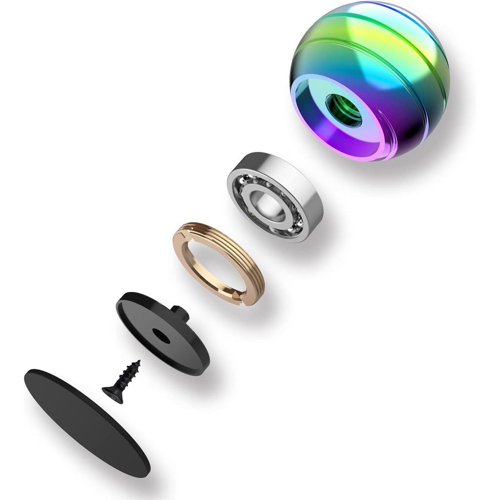 Colorful Rotating Tabletop Ball, Fingertip Top Toy, Round Ball, Leisure Stress Relief Toy, Office Gold, Dazzling Colors