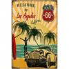 Metal Poster Wall Art Vintage Los Angeles California Retro Sign 8x12 Inch Bar Cafe Garage Decor