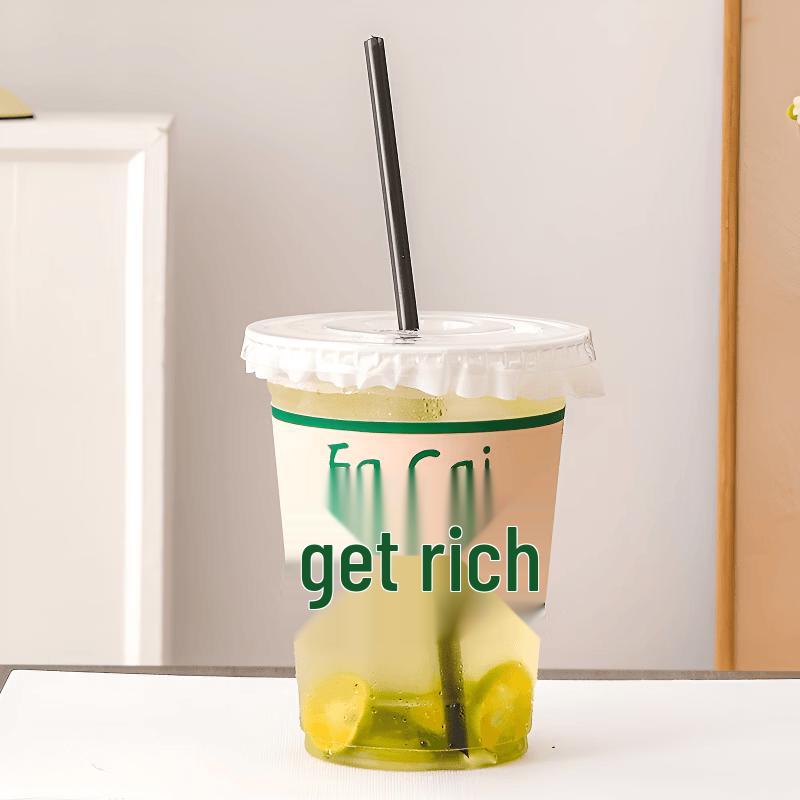 

Transparent Disposable Coffee & Milk Tea Cups with Lids 420ml (20 sets)