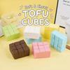 Soft Texture Tofu Squeezable Toy Wet Soft Simulated Design Slow Rebound Tofu Toy Slow Rebound Nine Grid Design