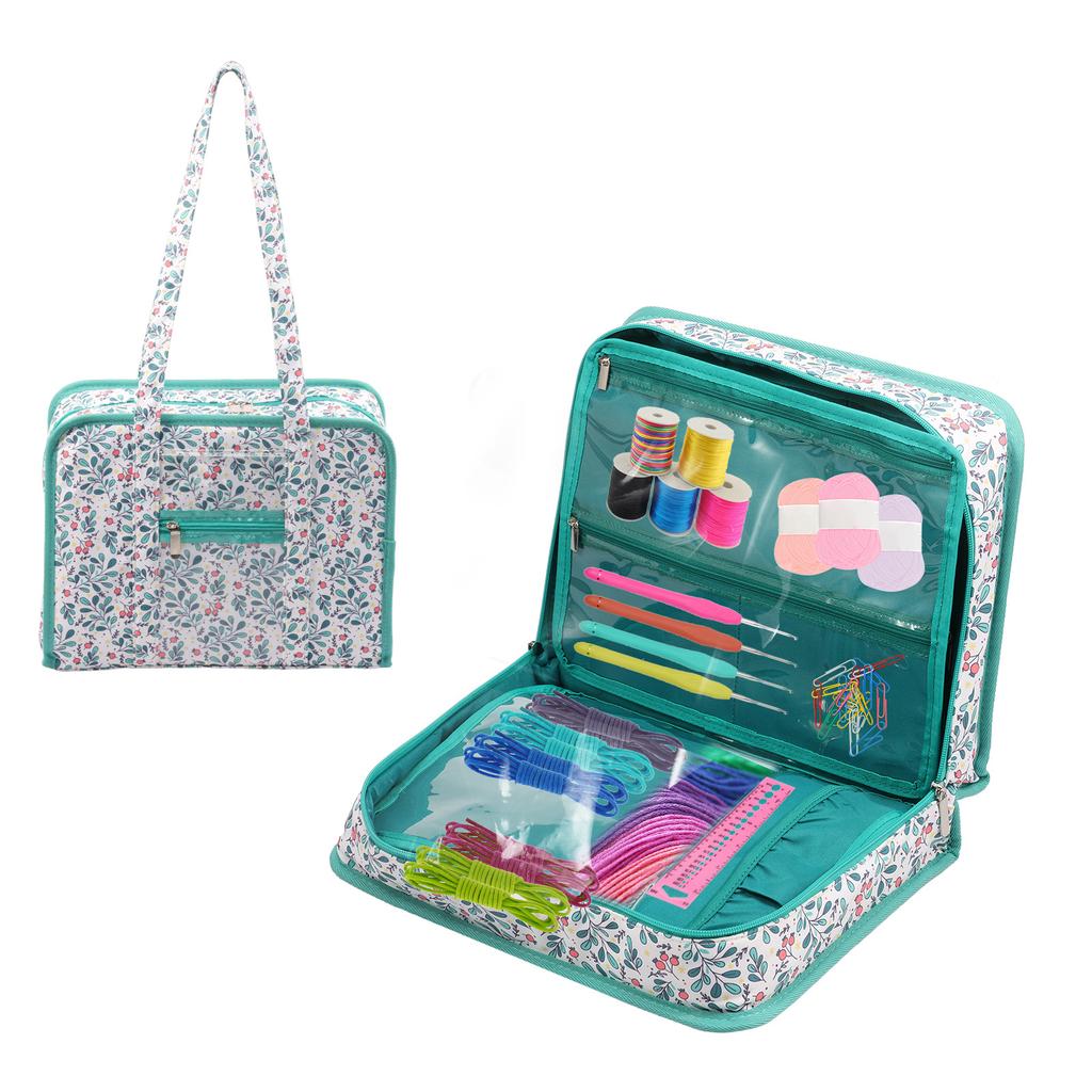 Sewing and Craft Supplies Storage Bag Large Capacity Sewing Tool Bag Travel Packing Knitting Craft Accessories Organizer Tote
