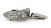 Bedlington Terrier,Rothbury Terrier, Rodbery Terrier- brooch with a clip, holder for a start number, silver-plated dog show pin from the Art-Dog brand