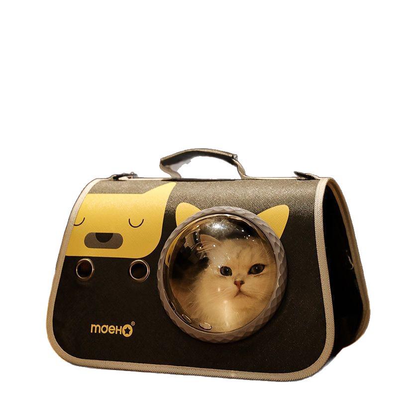 Portable Pet Carrier: Breathable Space Capsule Crossbody Backpack for Cats and Dogs