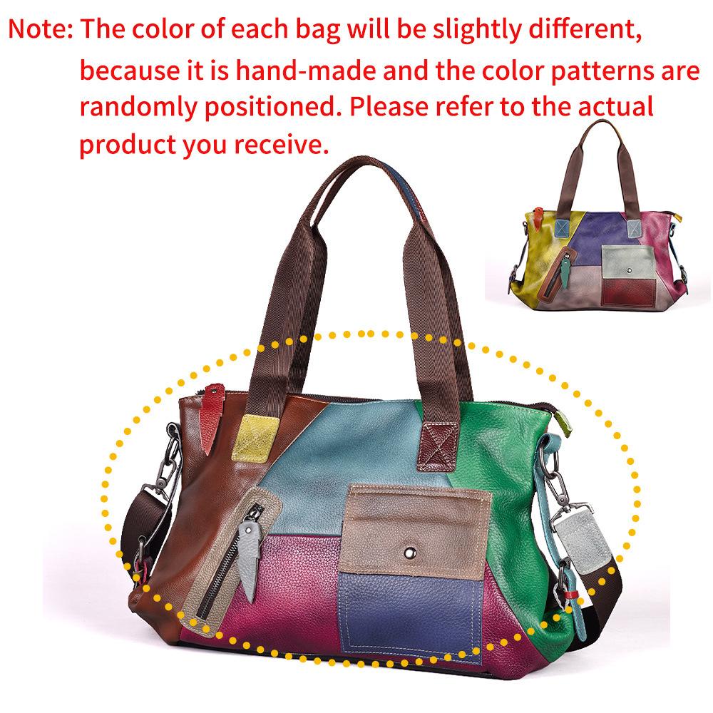 

Leather Bag Women S First Layer Cowhide Women S Retro Polished Personalized Women S Shoulder Messenger Bag Large Capacity Tote Bag