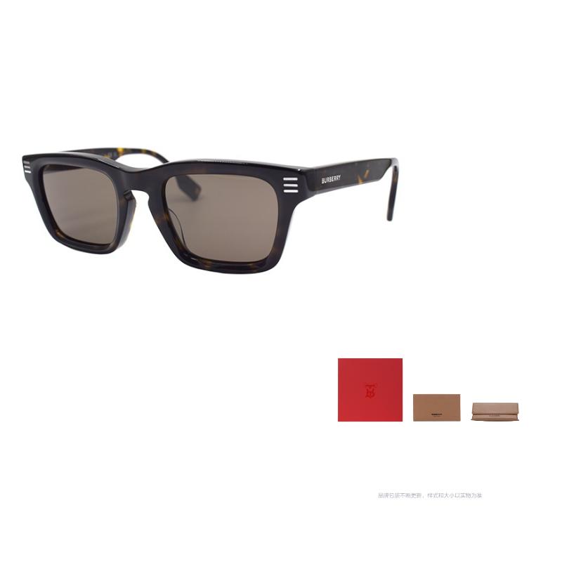 

BURBERRY B. STRIPE Simple Square Frame Versatile Urban Sunglasses 4403F Men s Tortoiseshell 51