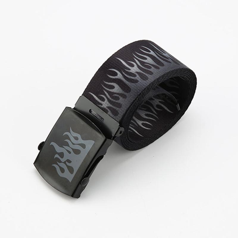 Punk Flame Belt - Trendy Hip-hop Street Bad Boy Personality Decoration Durable for Both Men and Women Trendy Eyelet Belt