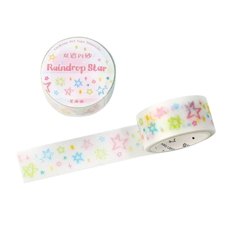 Cartoon PET Tape for Craft 20mmx3m Decorative Tape Scrapbooking Decoration Tape Craft Supplies for Journal Wrapping
