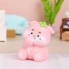 Unique Strawberry Pig Statues Cute Cartoon Animal Miniatures Exquisite Resin Pig Ornaments Desktop