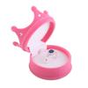 Velvet Cute Crown Shaped Ring Earrings Jewelry Display Box Organiser Storage Case Wedding Engagement