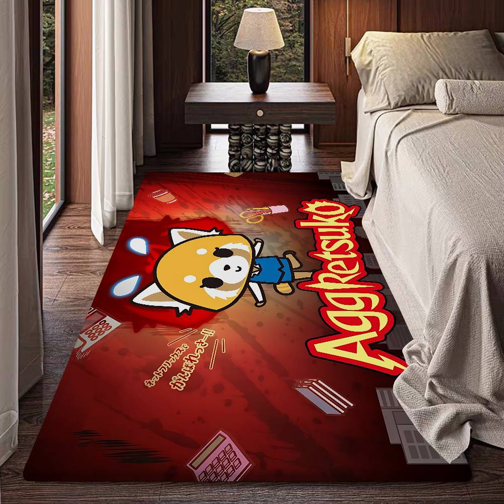 

A-Aggretsuko Bathroom Mat Kids Room Bedroom Decoration Balcony Anti-Slip Doormat Living Room Welcome Rug 40x60cm