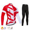 2025 Winter Thermal Fleece Cycling Jersey Set Mens Mountian Bicycle Clothes Wear Ropa Ciclismo Racing Team Bike Cycling Clothing