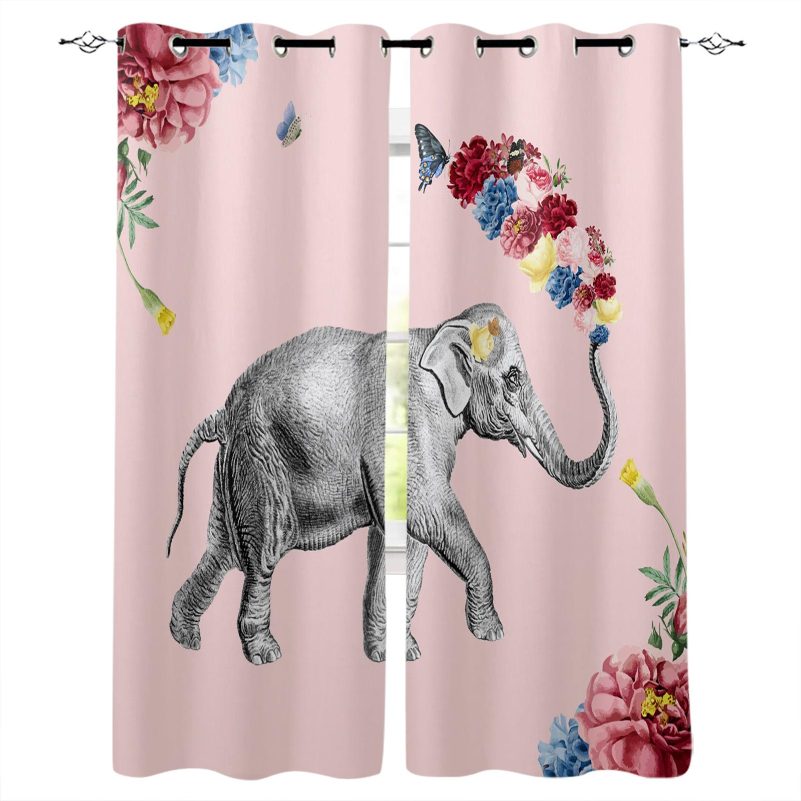 Газетный слон Шторы для гостиной Декоративные элементы Гостиная 135W x 60H(cm) — фото 15