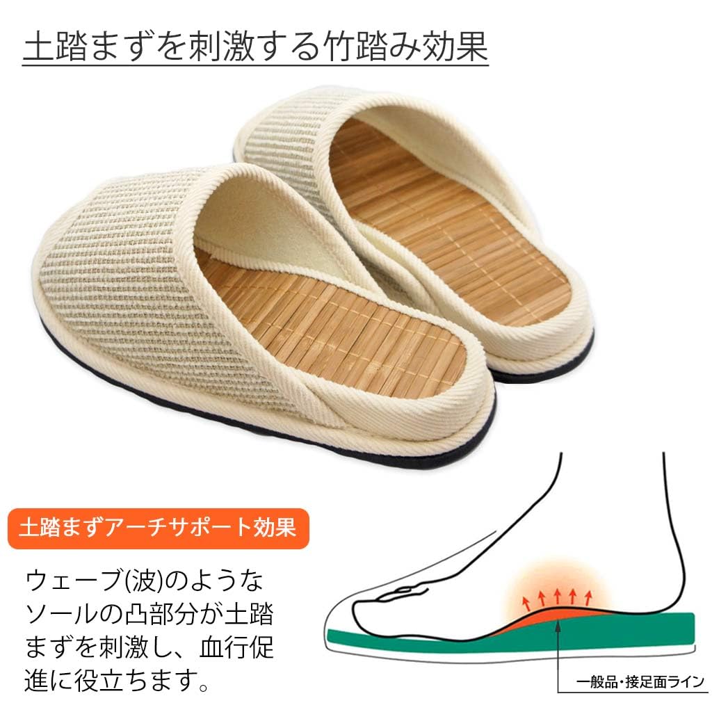 Bambusz papucsok D Cenote F Bambusz Lépés feljebb Made in Arch Hakihaki Barna Egészség, Pláza, Méret, Talpbetét, 25cm, Japán, Stimulátor, Kézműves, Kobo,