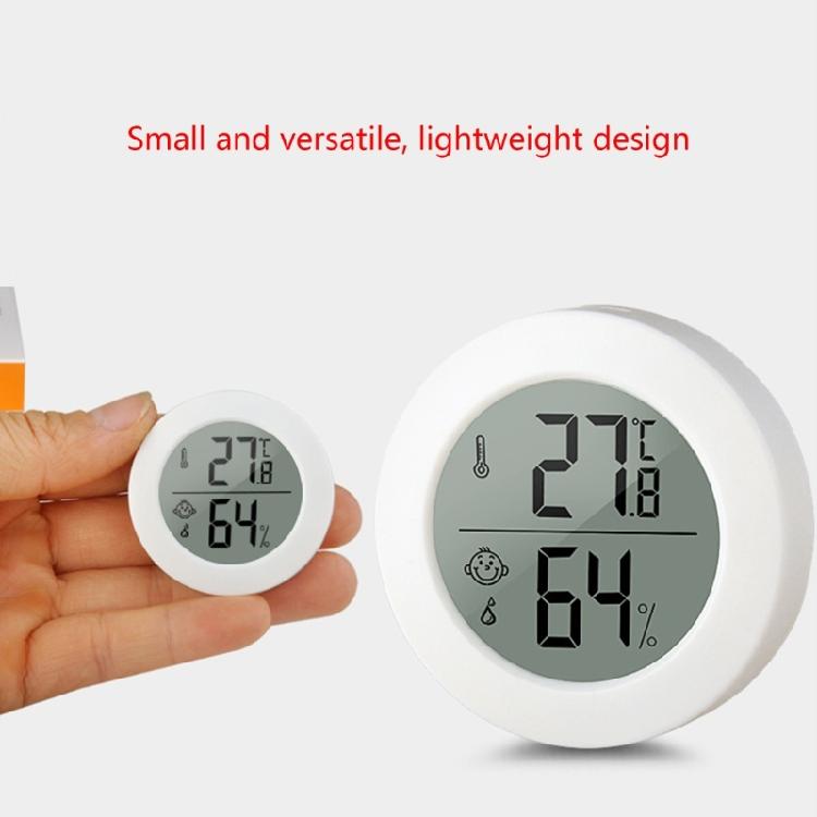 Round Temperature Humidity Meter Gauges Monitors Large LCD Display for Office