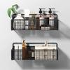 Multifunctional Bathroom Organizer Shelf No-Punch Household Wall Mounted Bedside Hanging Basket Student Dormitory Storage Rack