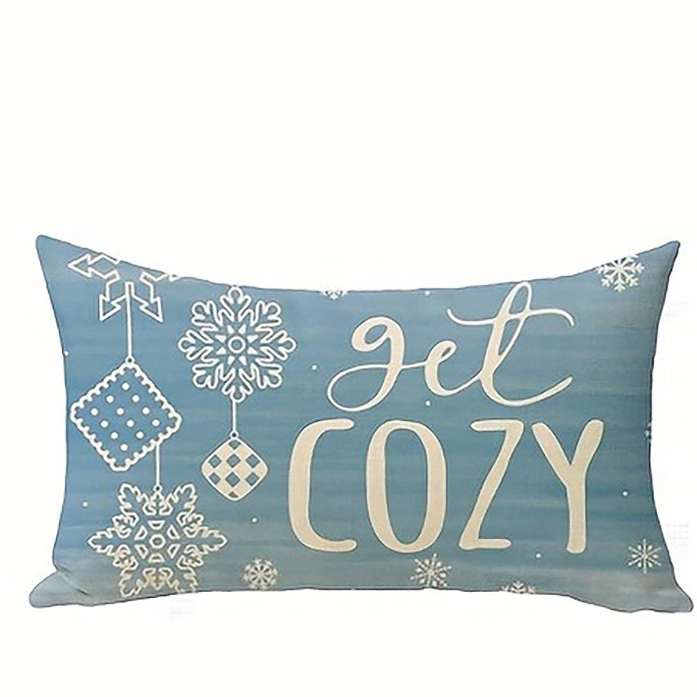 1PCS Christmas Pillowcases: Get Cozy, Hello Winter, and Festive Designs! Sofa Bed Cushion Cover, New Year Home Decoration