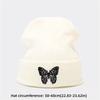 Embroidered Butterfly Knitted Pullover Hat Windproof Ski Bonnets Hat Winter Warm Skullcap
