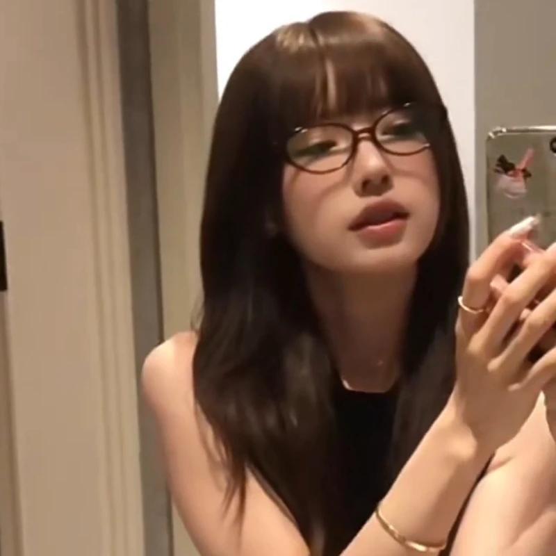 New Cat Eye Frame Glasses Women Anti-Blue Light Flat Light Mirror Fashionable Personalized Computer Eyewear Optical Eyeglasses