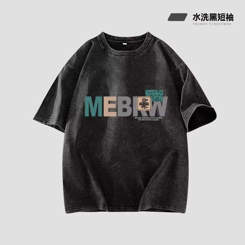 

2025Men s Summer New Trendy Casual Sleeveless Vest for Male Students, Loose Fit, Versatile, Sweat-Absorbent, Washed Vintage Style T T-shirt Vest M сірий колір