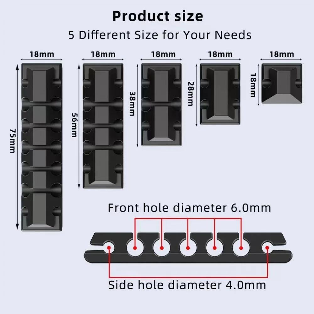 Silikon USB-Kabel-Organizer-Clips für Auto, Zuhause, Büro, Schreibtisch, Kabelmanagement, Kabelhalter, Kabelwickler für Maus, Tastatur