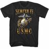 US Marine T Shirt Marines Semper Fi Metallic Eagle Tees