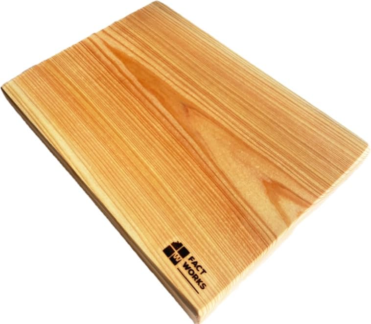 

FACT WORKS Hinoki Cutting Board, 21cm x 30cm x 3cm Thick, Made from Premium Japanese Cypress (Solid Plank) [Selectable Sizes] (30cm)