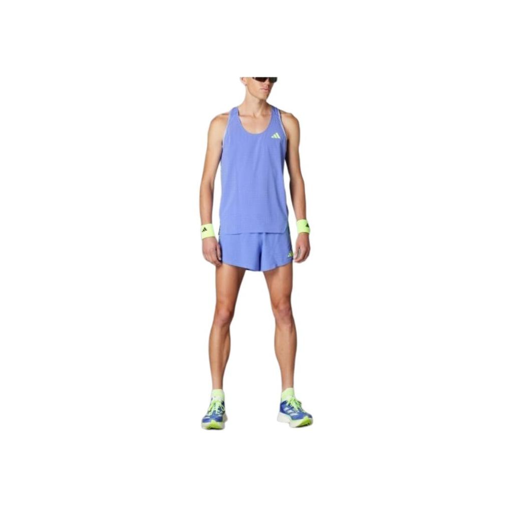 Adidas Adizero Letter Round Neck Slim Fit Comfortable Reflective Vest Men Tops Cobalt-Blue IX2810