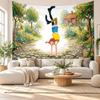 Arazzo da Parete Pippi Calzelunghe Decorazione per la Casa Tessuto da Appendere Sfondo Artistico per Camera da Letto