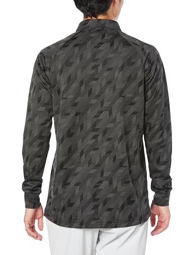 Bridgestone Golf ZGM31F Men's Long Sleeve Golf Shirt with Collar, Black