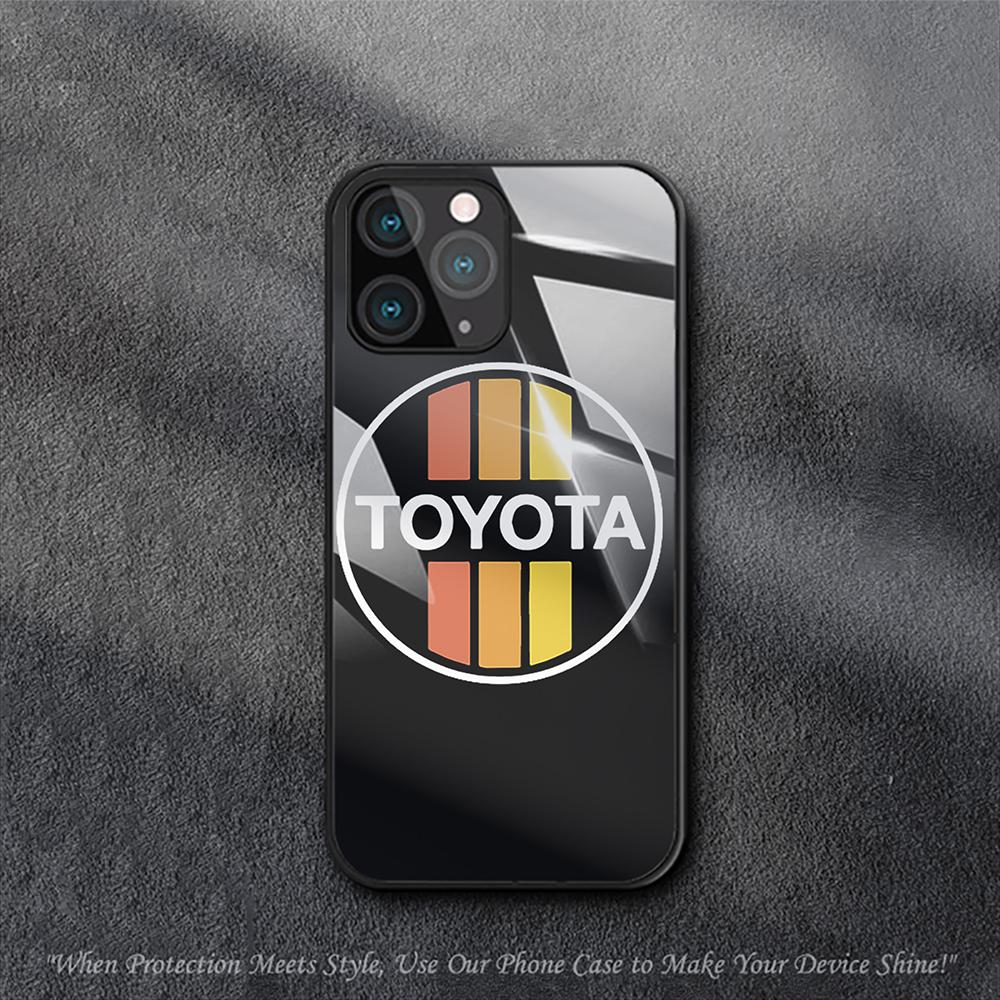Toyotas Auto-Logo Hülle Für iPhone Samsung Galaxy Redmi Note S 17 16 15 14 13 20 24 25 54 Pro Max Ultra Fe Air Gehärtetes Glas Hülle