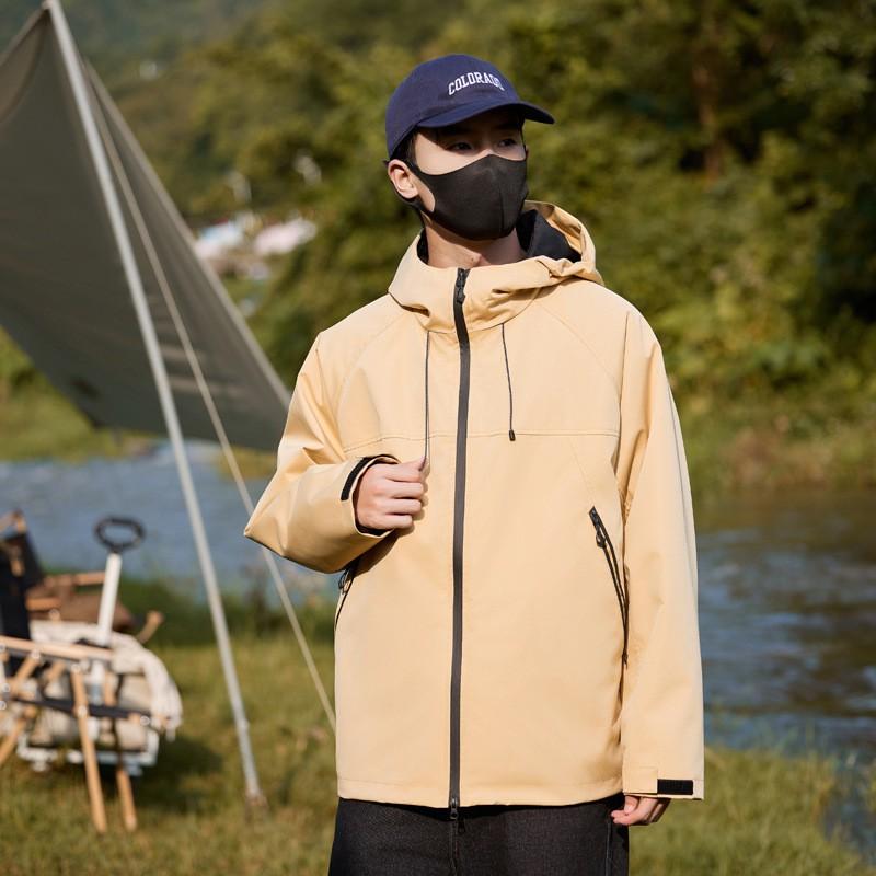 Men Women Waterproof Windproof Hiking Jacket With Fleece Inner Layer Winter Outdoor Activities