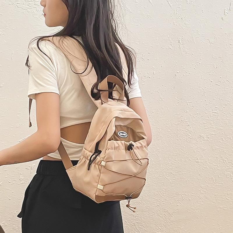 Schoolbag Japanese Mini Outdoor Mountaineering Small Backpack Women's Tide Cool Sports Adult Camping Hiking Lightweight Rope Backpack