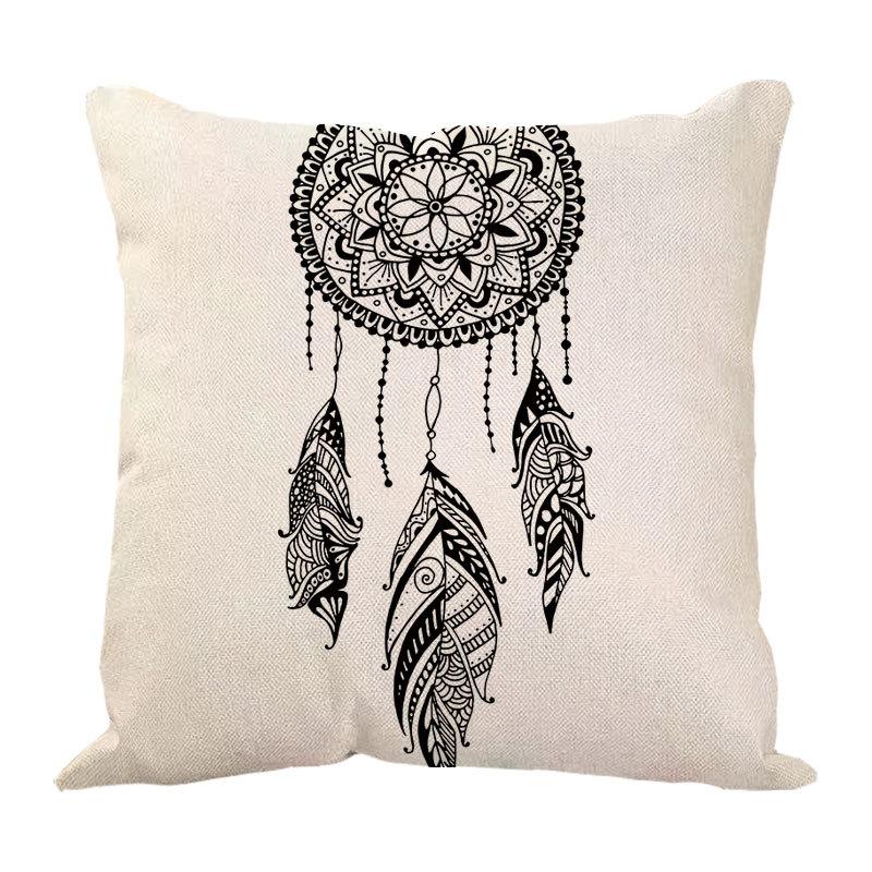 Dreamcatcher Printed Bay Window Decoration Pillow Case Car Waist Pad Pillow Sofa