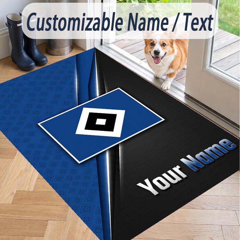 Custom Text Printed Rug Hamburger SV Non Slip Floor Carpet For Home Room Decor