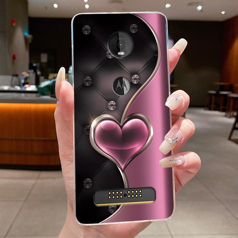 Etui Do Motorola Moto Z4 Play X4 Przezroczyste Luksusowe Modne Motyl Kwiat Miękki Silikon Tylna Pokrywa Do Moto X4 Z4 Play Etui Na Telefon