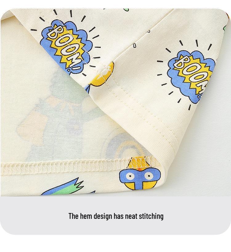 Boys' Cartoon Print Custom Short-Sleeve T-Shirt