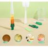 Brosse à tasse multifonctionnelle 5 en 1, brosse à tasse à carotte à long manche, brosse à bouteille, brosse de nettoyage de rainure de couvercle de tasse, brosse à paille