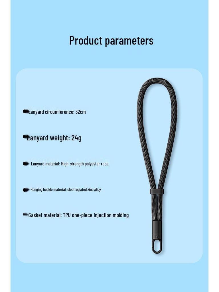 Adjustable Phone Lanyard Wrist Strap with Clip - Anti-drop, Anti-lost Self-locking Bracelet.