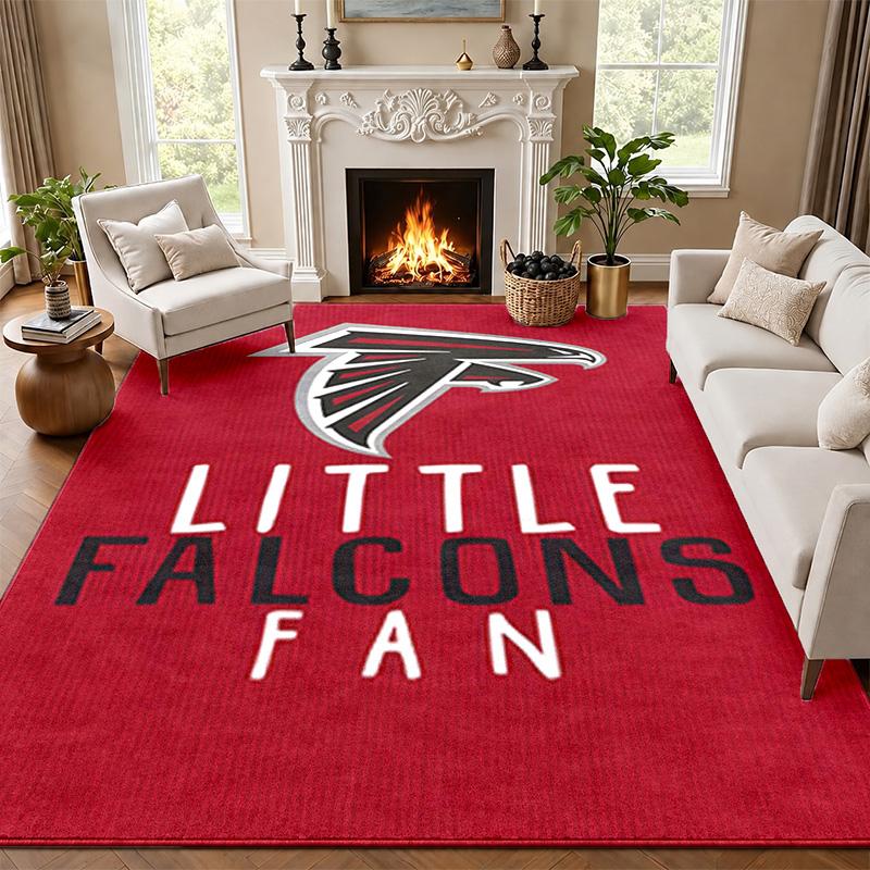 Atlanta Falcons Carpet Door Mat for Living Room or Bedroom Protective Mat Under Chair Office Decoration Christmas Gift Birthday Present