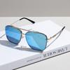 Gafas de Sol de Doble Rayo Retro para Conducir, Tendencia al Aire Libre, Graduadas, para Viajes, Unisex, Metal de Alta Calidad, Cuadradas