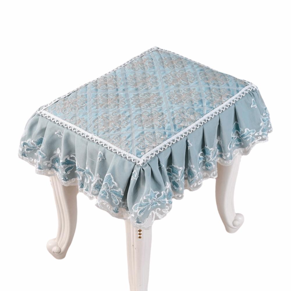 Thick Floral Stool Cushion Cover Floral Pattern Elastic Stool Slipcover Office Chair