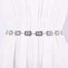 Mei Mary New Rhinestone-embellished Women's Metal Waist Chain - Versatile Dress Hook Adjustable Decorative Chain