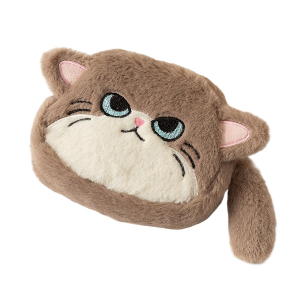 Furry Cartoon Cat Wallet Large-capacity Earphone Bag Plush Bag Keychain Pendant Storage Bag for Lipstick Jewelry For Women