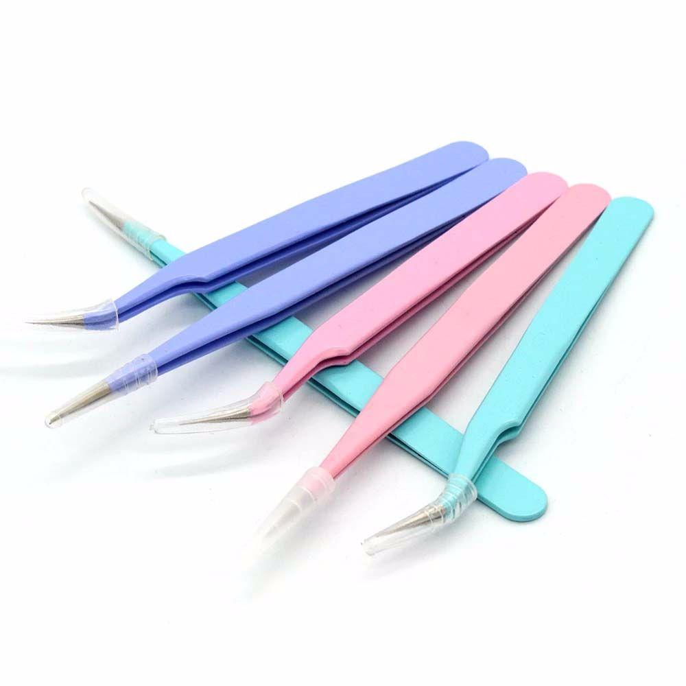 Stainless Steel Picking Tool Tape Sticker Tool Nail Tweezers Macaron Color Nipper Tweezers