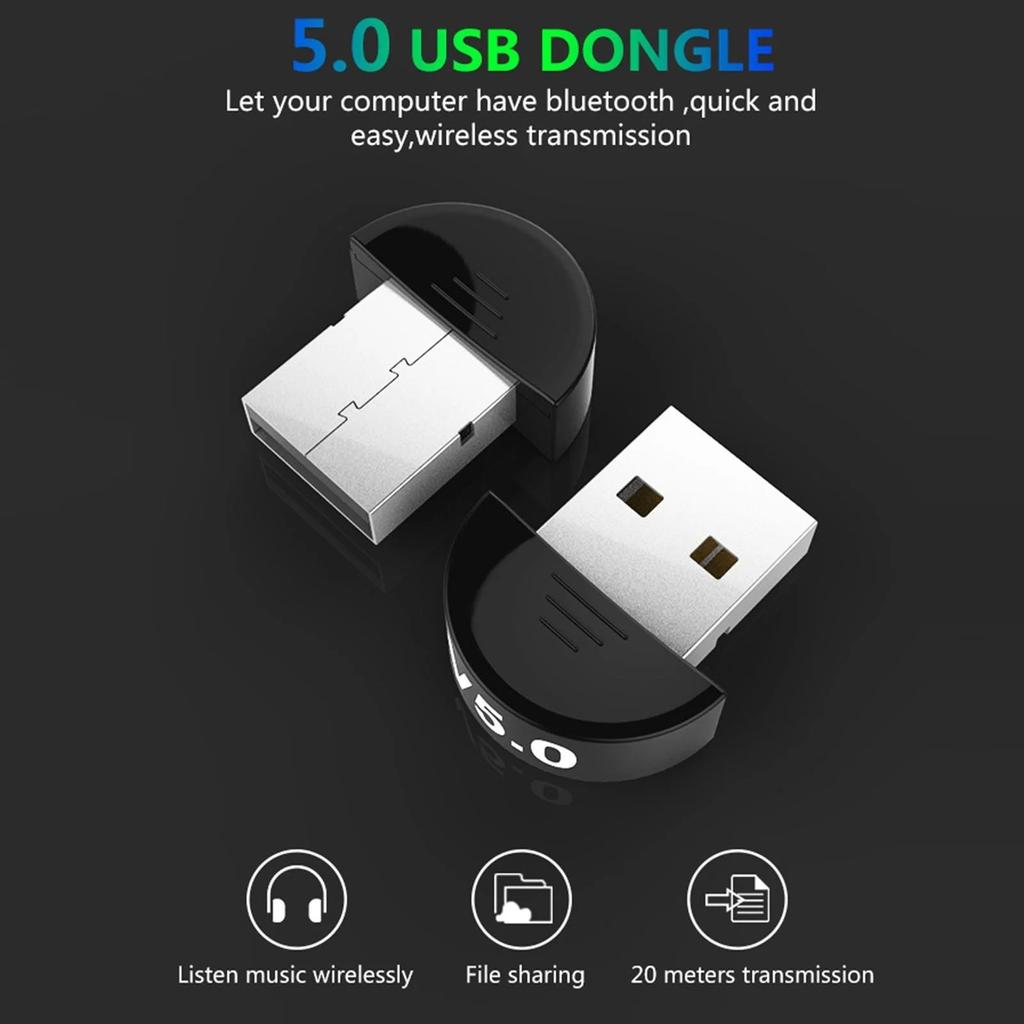 USB Bluetooth 5.0 Wireless Audio Music Stereo Adapter Receiver 4 TV PC