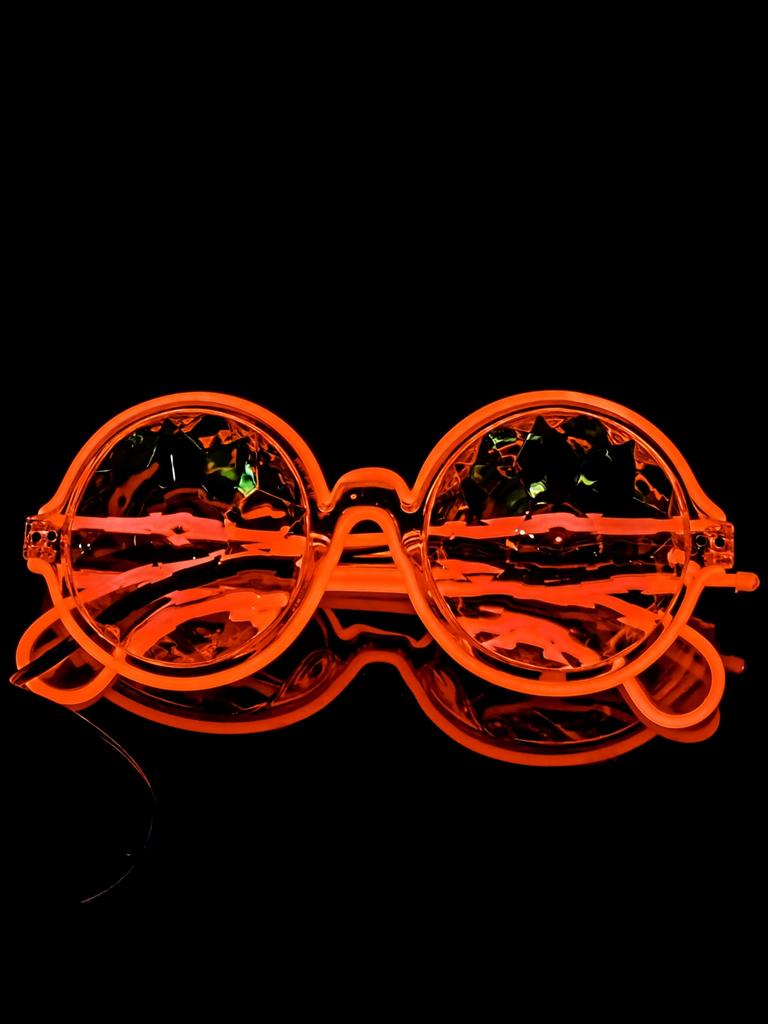 LED Disco Tanz Leuchtende Brille Coole Kaleidoskop-Technologie für KTV Bar Elektrische Silben Atmosphären-Requisiten Ohne