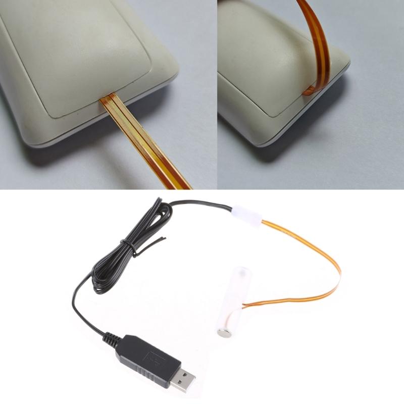 USB  Battery Eliminators Power Supply Adapter,4PCS 1.5V LR6 Batteries Replacement for LED Light Clocks