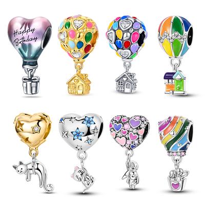 Oryginalne zawieszki Charmscopperair Balonowe Koraliki Pasujące do 3 mm Oryginalnej Bransoletki Naszyjnika Damskie DIY Delikatna Biżuteria Prezent